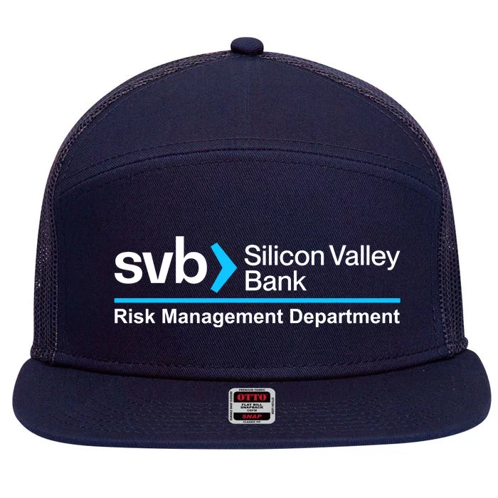 SVB Silicon Valley Bank Risk Management Department 7 Panel Mesh Trucker Snapback Hat