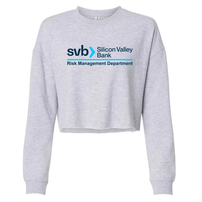 SVB Silicon Valley Bank Risk Management Department Cropped Pullover Crew