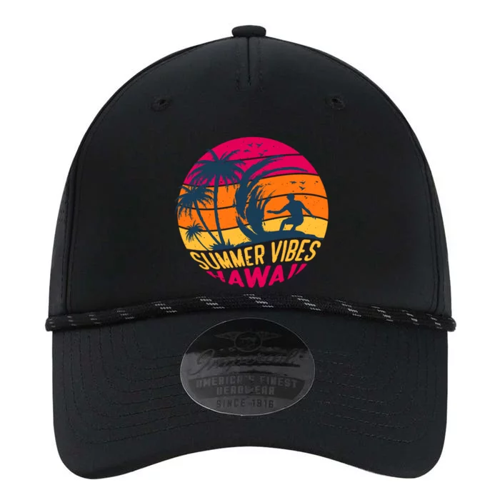 Surfing Summer Vibes Hawaii Surfing Vintage Gift Performance The Dyno Cap