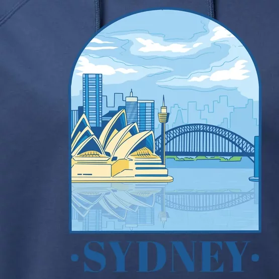 Sydney Skyline View Performance Fleece Hoodie