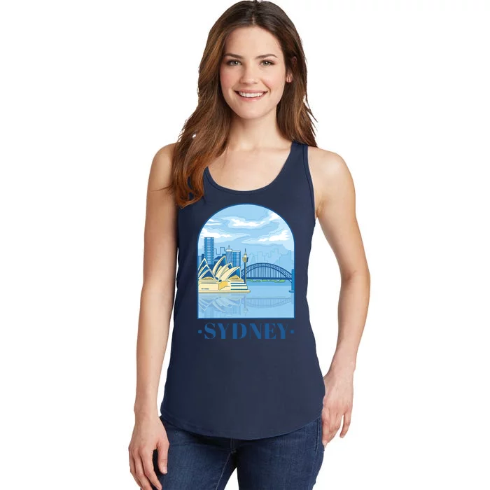 Sydney Skyline View Ladies Essential Tank