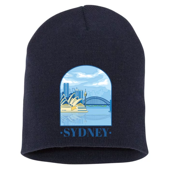 Sydney Skyline View Short Acrylic Beanie