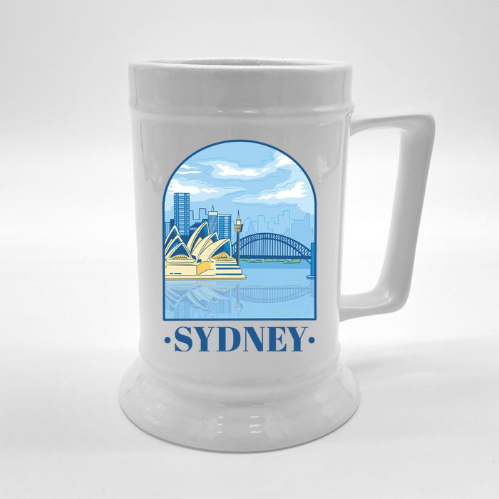 Sydney Skyline View Front & Back Beer Stein