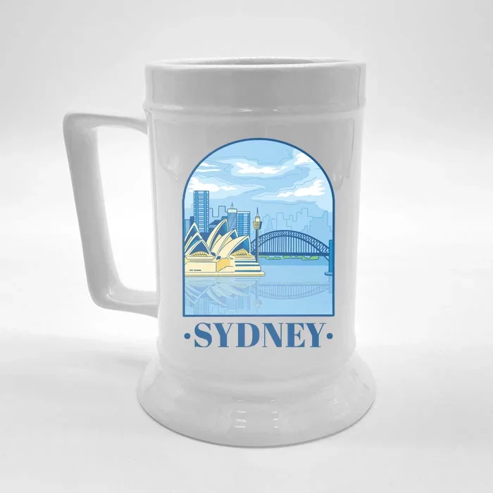 Sydney Skyline View Front & Back Beer Stein