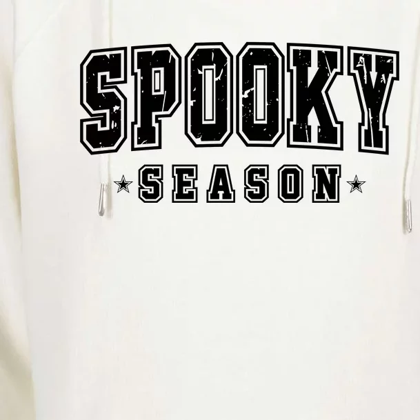 Spooky Season Varsity Halloween Graphic Womens Funnel Neck Pullover Hood