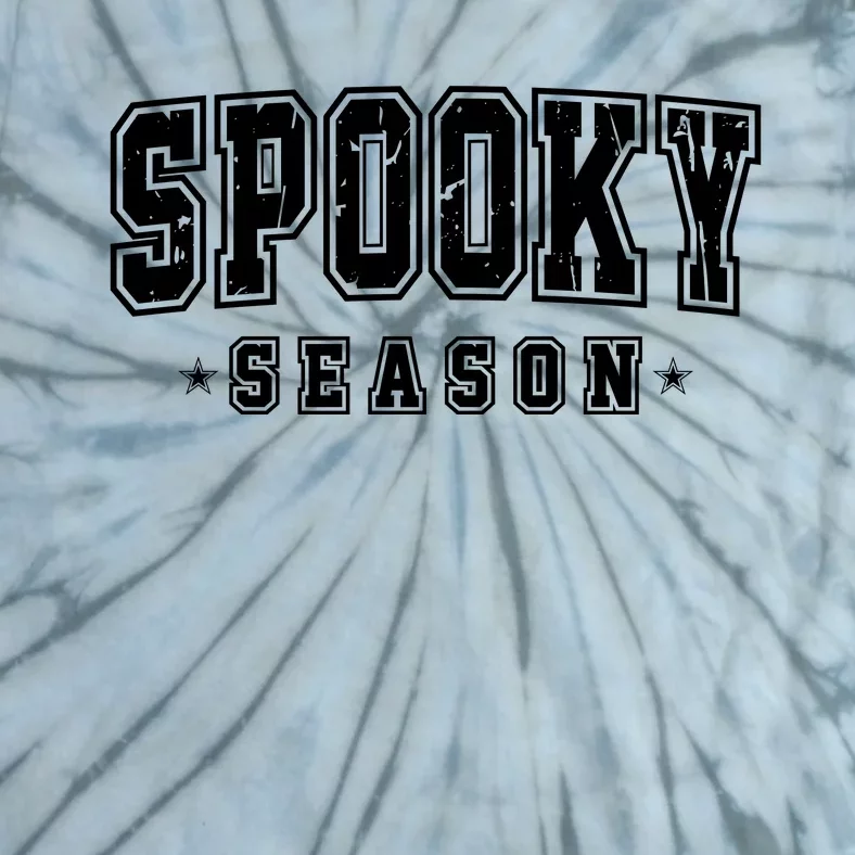 Spooky Season Varsity Halloween Graphic Tie-Dye T-Shirt