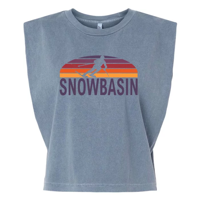 Snowbasin Sun Valley Huntsville Utah Usa Ski Resort Cute Gift Garment-Dyed Women's Muscle Tee