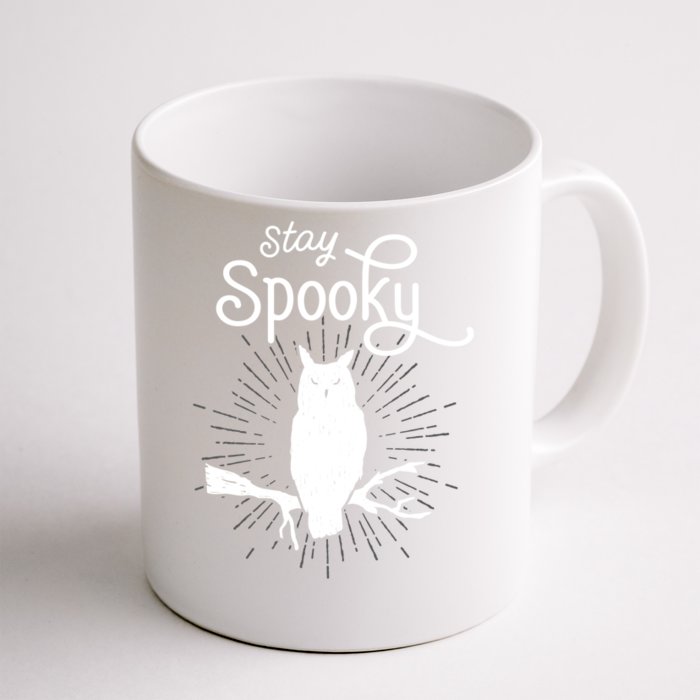 Stay Spooky Vintage Halloween Owl Great Gift Front & Back Coffee Mug