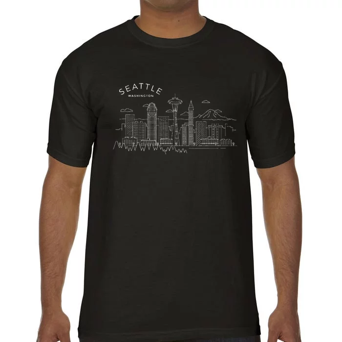 Seattle Skyline Vintage Seattle Washington Comfort Colors T-Shirt