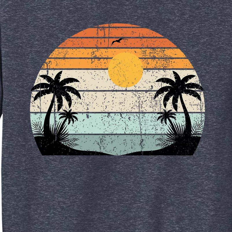 Sunshine Summer Vibes Palm Trees Beach Retro Tropical Summer Sweatshirt