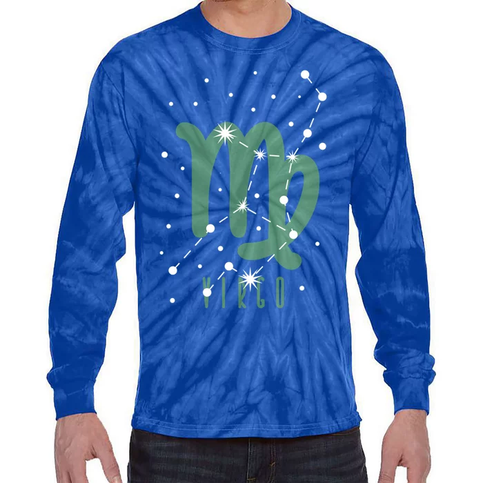 Star Sign Virgo Gift Tie-Dye Long Sleeve Shirt