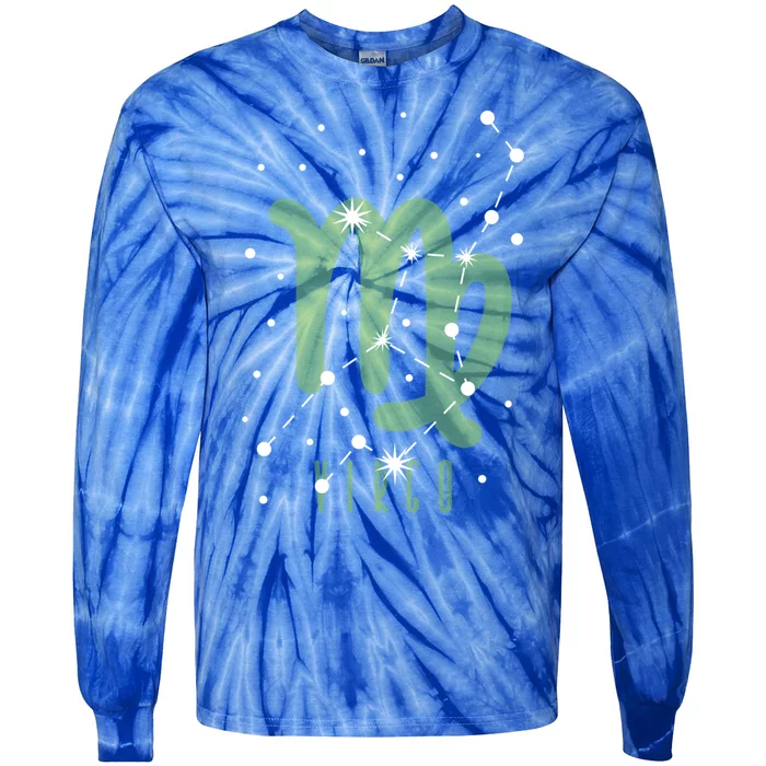 Star Sign Virgo Gift Tie-Dye Long Sleeve Shirt