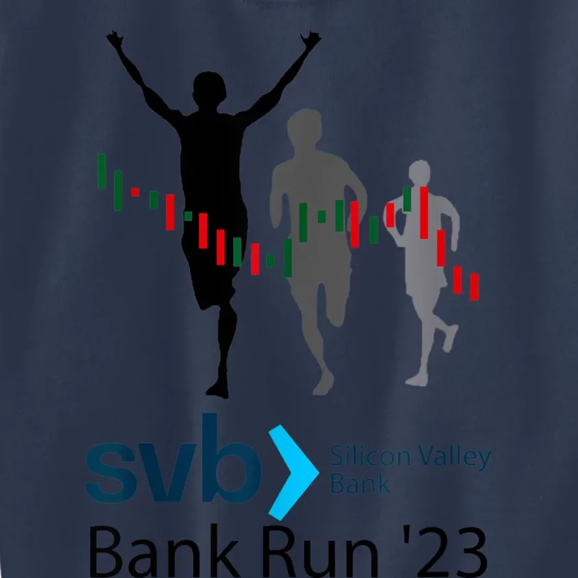 Svb Silicon Valley Bank Run ′23 Kids Sweatshirt