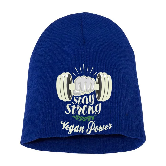 Stay Strong Vegan Power Gift Short Acrylic Beanie