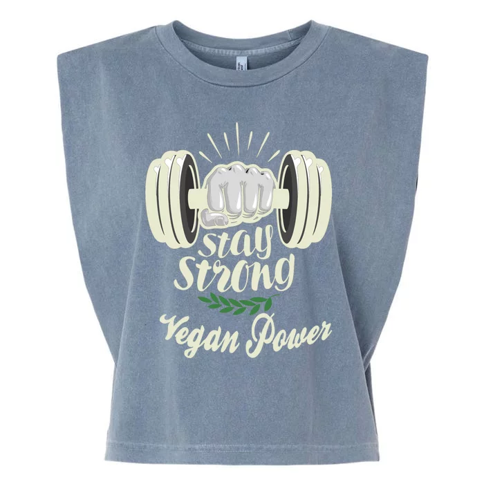 Stay Strong Vegan Power Gift Garment-Dyed Women's Muscle Tee