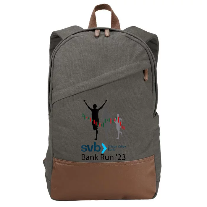 Svb Silicon Valley Bank Run ′23 Cotton Canvas Backpack