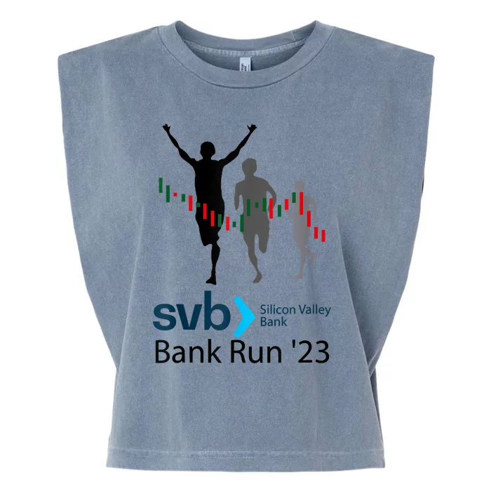 Svb Silicon Valley Bank Run ′23 Garment-Dyed Women's Muscle Tee