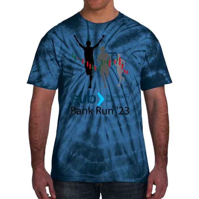 Svb Silicon Valley Bank Run ′23 Tie-Dye T-Shirt