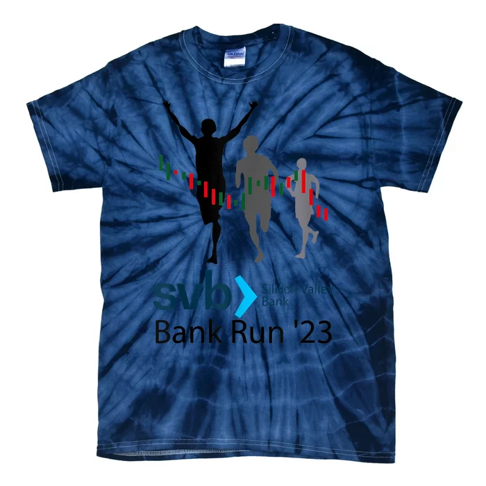 Svb Silicon Valley Bank Run ′23 Tie-Dye T-Shirt