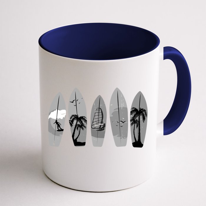 Surfing Surfboard Vintage Classic Retro Surfboarder Surfer Gift Front & Back Coffee Mug