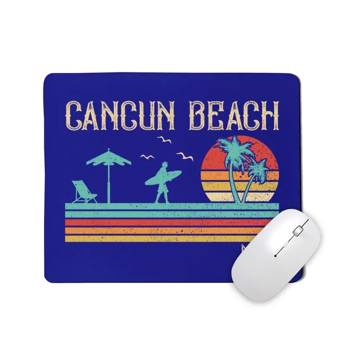 Sunset Summer Vintage Vacation Mexico Cancun Beach Cute Gift Mousepad