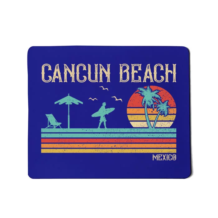 Sunset Summer Vintage Vacation Mexico Cancun Beach Cute Gift Mousepad