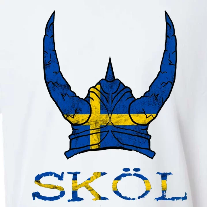 Skol Swedish Viking Helmet Sweden Nordic Northman Swede Gift Sueded Cloud Jersey T-Shirt