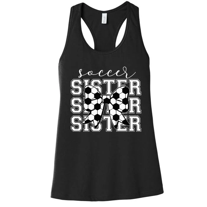 Soccer Sister Vintage Sport Lover Sister Women's Racerback Tank