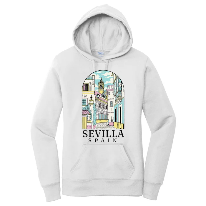 Sevilla Spain Vintage Retro Spanish Souvenir Women's Pullover Hoodie