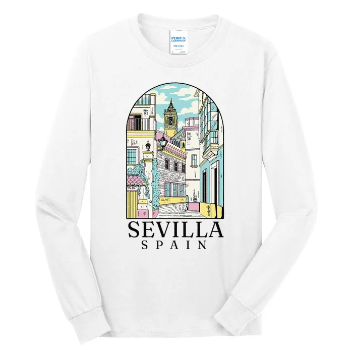 Sevilla Spain Vintage Retro Spanish Souvenir Tall Long Sleeve T-Shirt