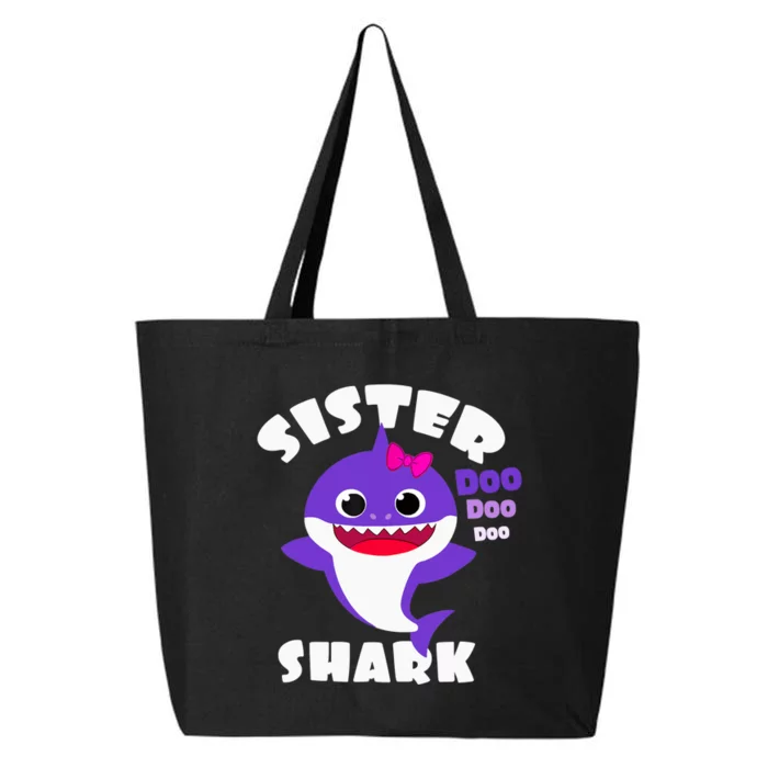 Sister Shark Vintage Retro Pajamas Funny Shark Lover Family 25L Jumbo Tote