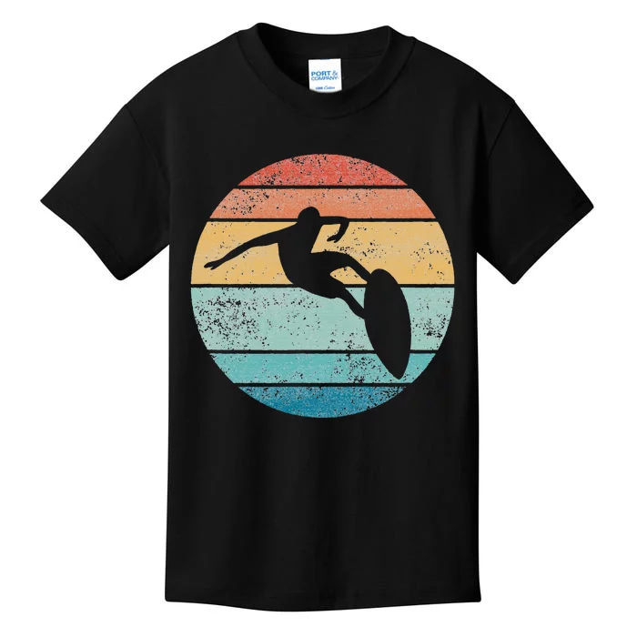 Surfing Surfboard Vintage Retro Surfboarder Surfer Beach Kids T-Shirt