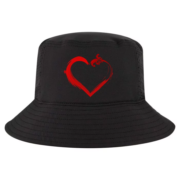 Simple Styled Valentines Heart Cool Comfort Performance Bucket Hat