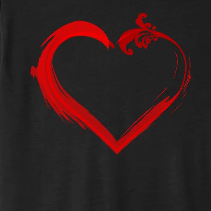 Simple Styled Valentines Heart ChromaSoft Performance T-Shirt