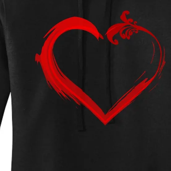 Simple Styled Valentines Heart Women's Pullover Hoodie