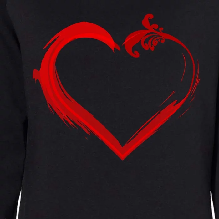 Simple Styled Valentines Heart Womens California Wash Sweatshirt