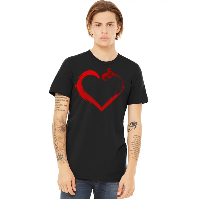 Simple Styled Valentines Heart Premium T-Shirt