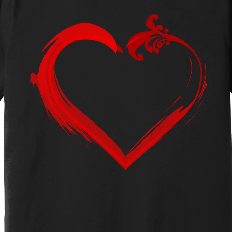 Simple Styled Valentines Heart Premium T-Shirt