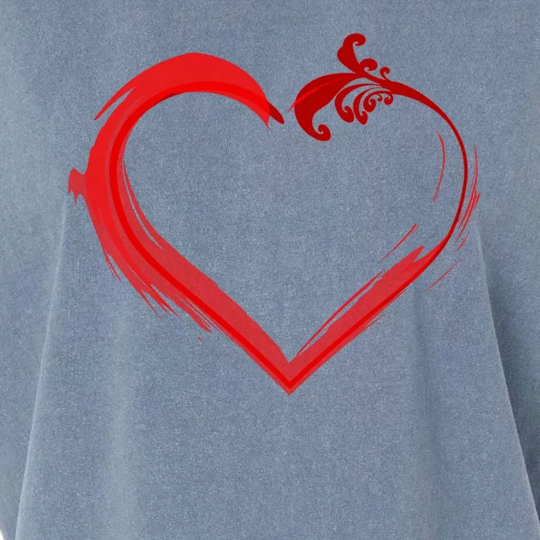 Simple Styled Valentines Heart Garment-Dyed Women's Muscle Tee