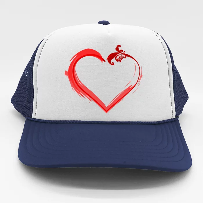 Simple Styled Valentines Heart Trucker Hat