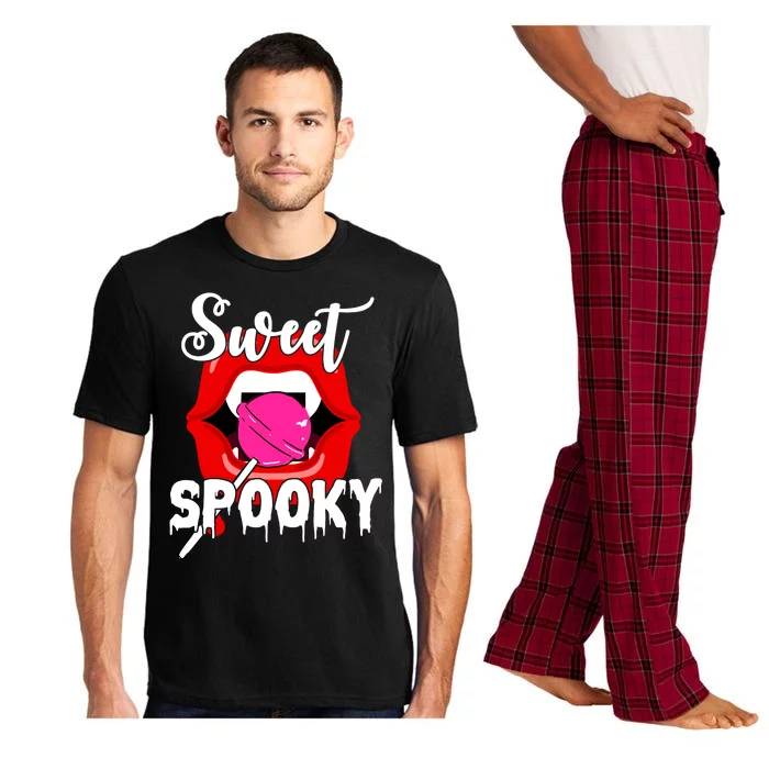 Sweet Spooky Vampire Lips Halloween Pajama Set