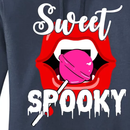 Sweet Spooky Vampire Lips Halloween Women's Pullover Hoodie