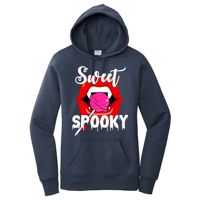 Sweet Spooky Vampire Lips Halloween Women's Pullover Hoodie