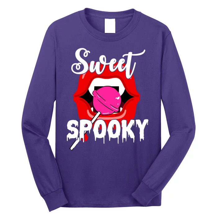 Sweet Spooky Vampire Lips Halloween Long Sleeve Shirt