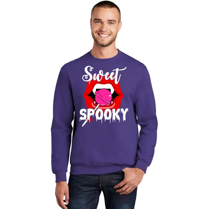 Sweet Spooky Vampire Lips Halloween Sweatshirt