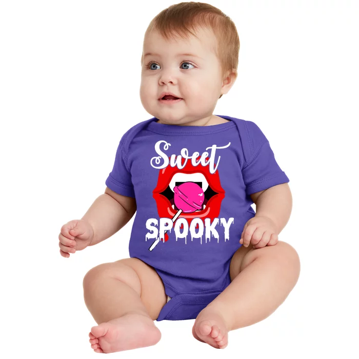 Sweet Spooky Vampire Lips Halloween Baby Bodysuit