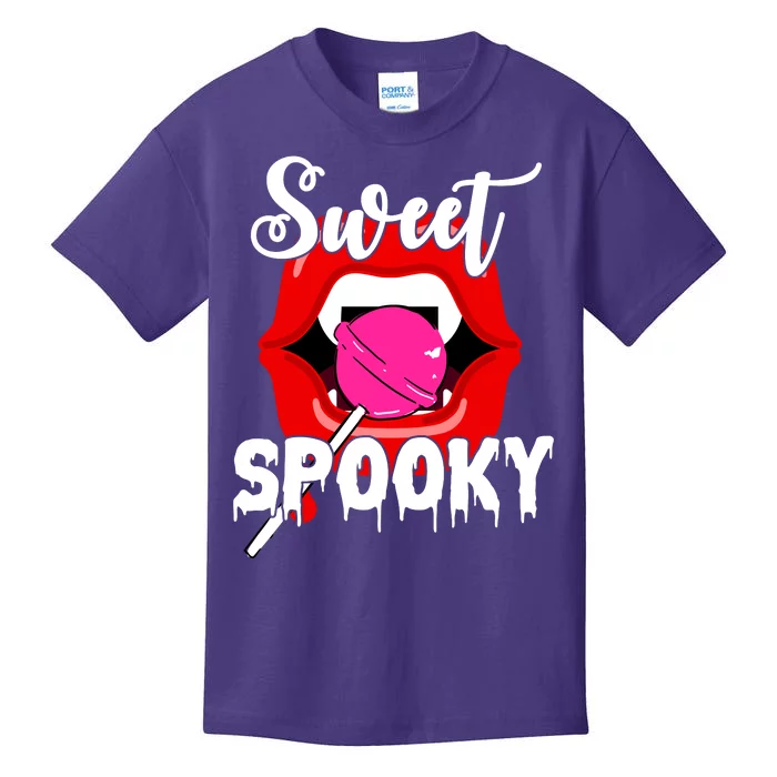 Sweet Spooky Vampire Lips Halloween Kids T-Shirt