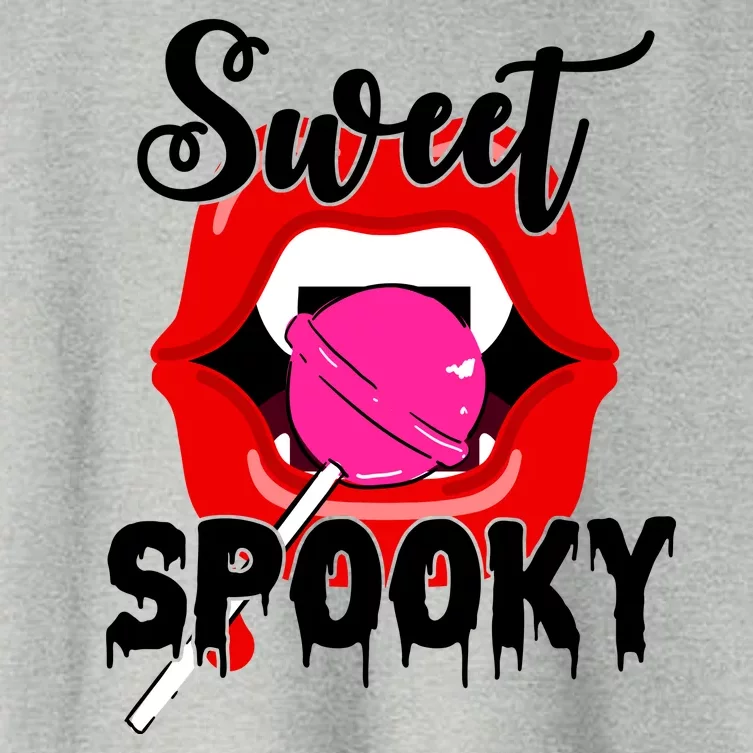 Sweet Spooky Vampire Lips Halloween Women's Crop Top Tee