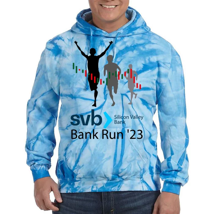 Svb Silicon Valley Bank Run ′23 Tie Dye Hoodie