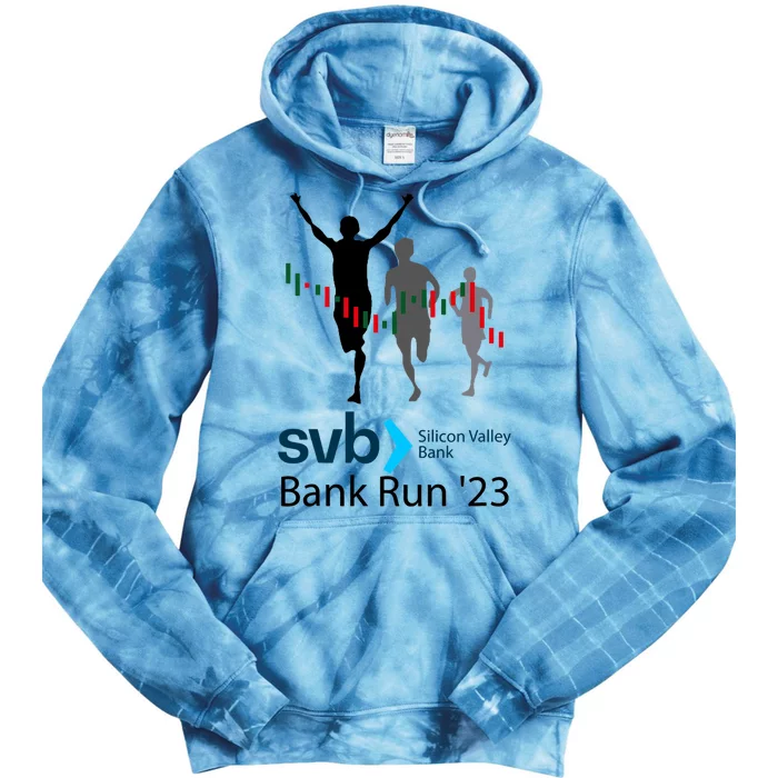 Svb Silicon Valley Bank Run ′23 Tie Dye Hoodie